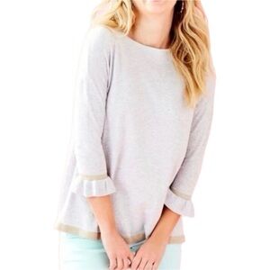 Lilly Pulitzer Charla Bell Sleeve Sweater in Heather Gray